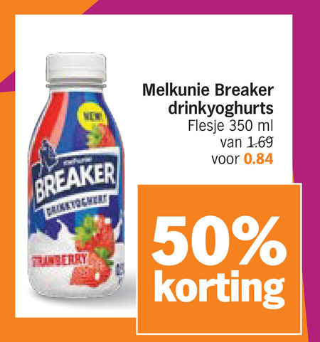 Melkunie   drinkyoghurt folder aanbieding bij  Albert Heijn - details