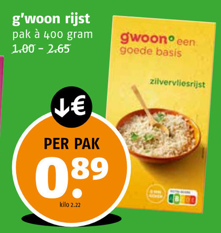 Gwoon   rijst folder aanbieding bij  Poiesz - details