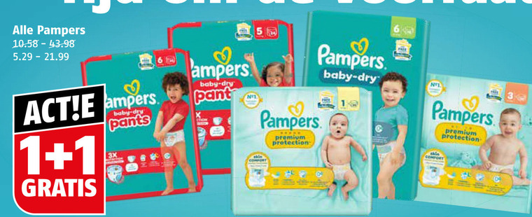 Pampers   luierbroekjes, luiers folder aanbieding bij  Poiesz - details