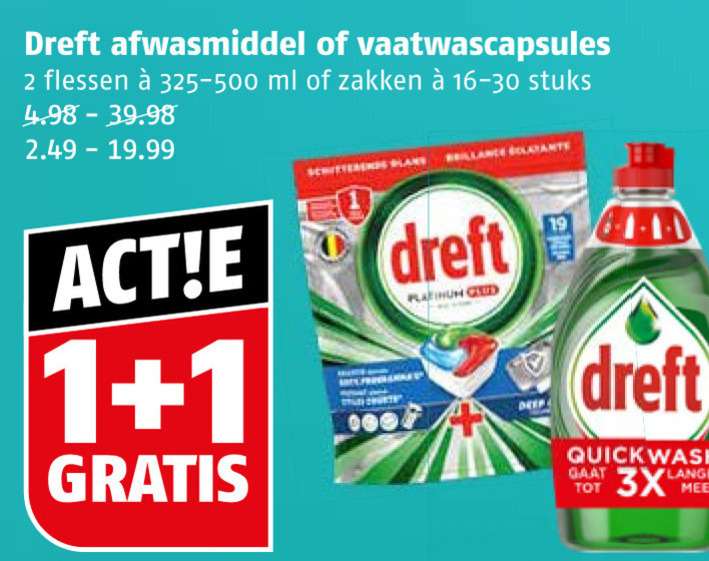 Dreft   afwasmiddel, vaatwasmiddel folder aanbieding bij  Poiesz - details