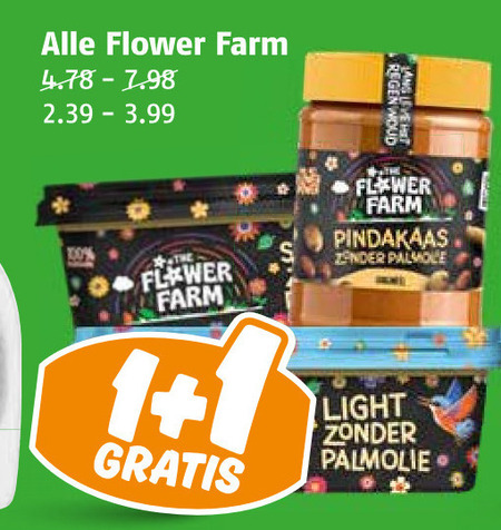 Flower Farm   olie en vetten, pindakaas folder aanbieding bij  Poiesz - details