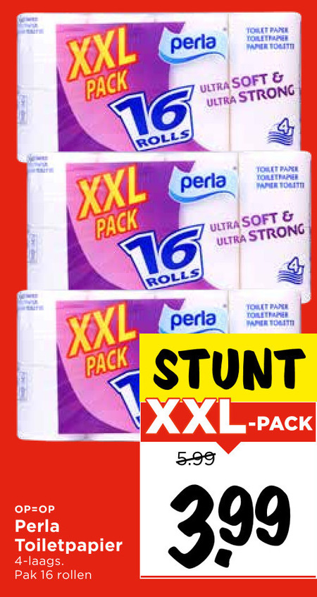 Perla   toiletpapier folder aanbieding bij  Vomar - details