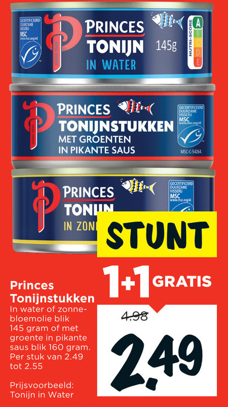 Princes   tonijn in blik folder aanbieding bij  Vomar - details