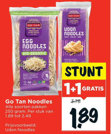 Go-Tan   noodles folder aanbieding bij  Vomar - details