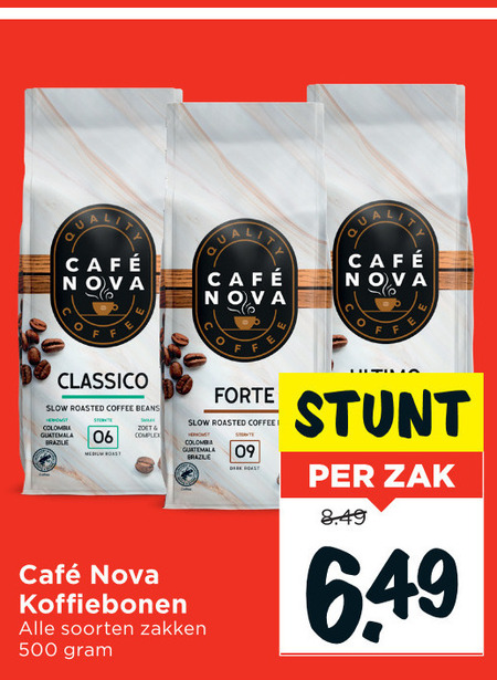 Cafe Nova   koffiebonen folder aanbieding bij  Vomar - details