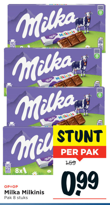 Milka   chocolade folder aanbieding bij  Vomar - details