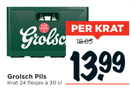 Grolsch   krat bier folder aanbieding bij  Vomar - details