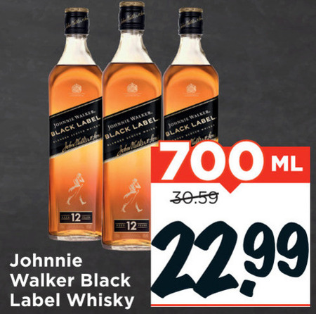 Johnnie Walker   whisky folder aanbieding bij  Vomar - details