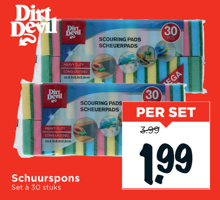 schuursponsjes 5 30 devil pads duty lasting schuurspons stuks 3.99 1 99 folder aanbieding bij Vomar