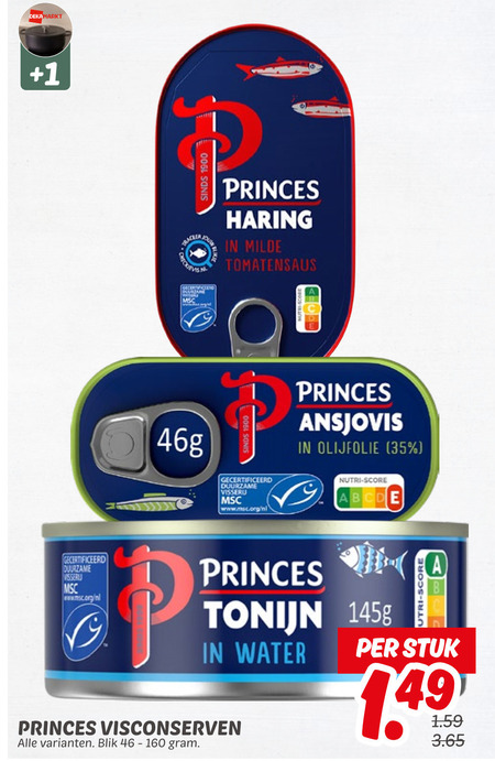 Princes   ansjovis, haring folder aanbieding bij  Dekamarkt - details