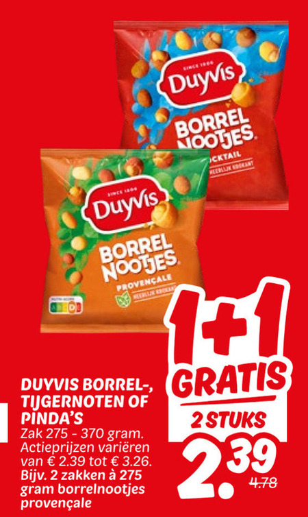 Duyvis   borrelnootjes folder aanbieding bij  Dekamarkt - details