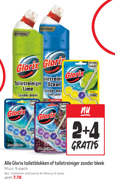 Glorix   toiletblok, toiletreiniger folder aanbieding bij  Jumbo - details