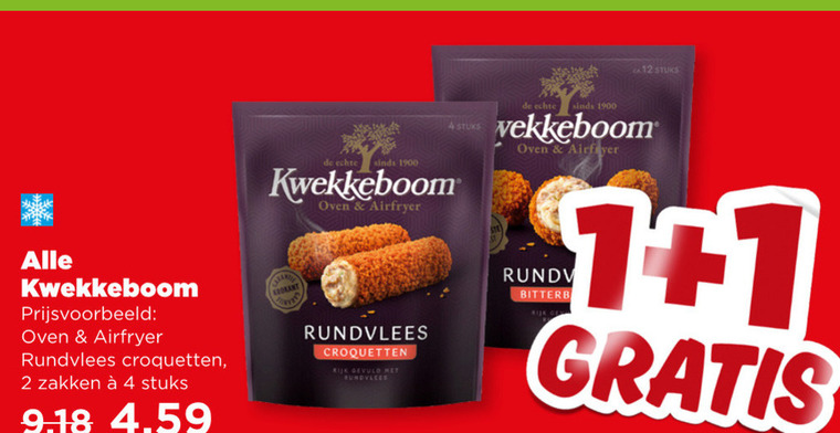 Kwekkeboom   kroket, bitterballen folder aanbieding bij  Plus - details