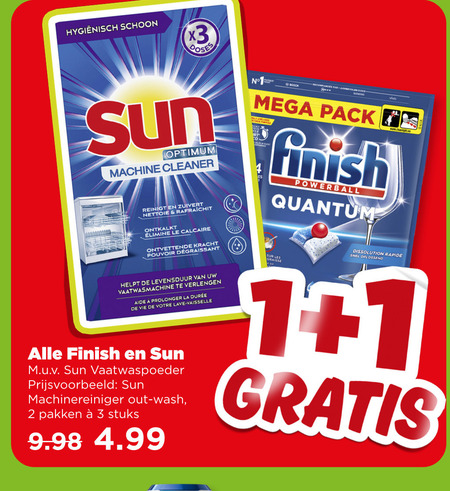 Sun   vaatwasmiddel folder aanbieding bij  Plus - details