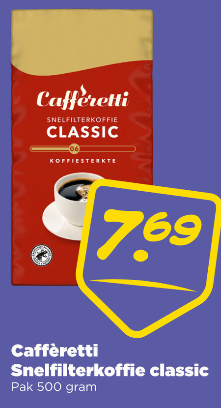 Cafferetti   koffie folder aanbieding bij  Plus - details