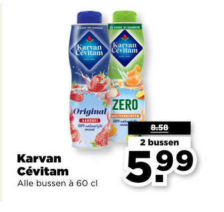 Karvan Cevitam   limonadesiroop folder aanbieding bij  Plus - details