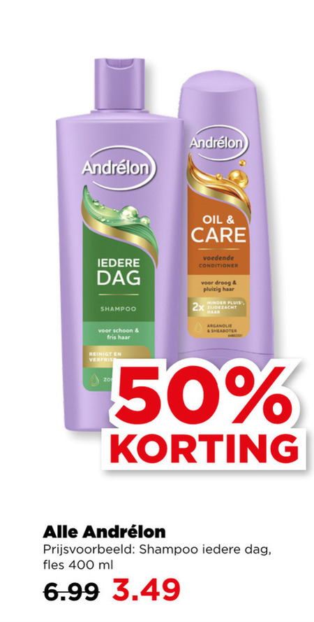 Andrelon   shampoo, conditioner folder aanbieding bij  Plus - details