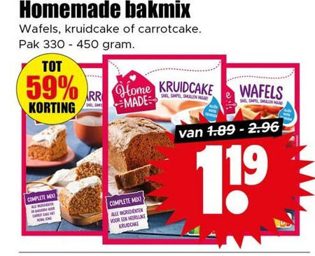Homemade   bakmix folder aanbieding bij  Dirk - details