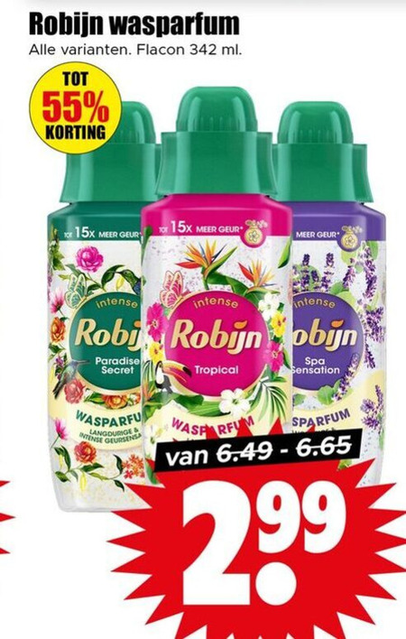 Robijn   wasverzachter folder aanbieding bij  Dirk - details