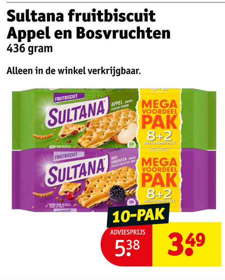 Sultana   fruitbiscuit folder aanbieding bij  Kruidvat - details