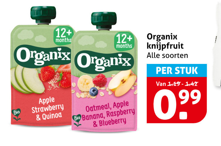 Organix Goodies   babyvoeding folder aanbieding bij  Hoogvliet - details