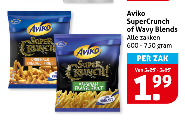 Aviko   patat folder aanbieding bij  Hoogvliet - details