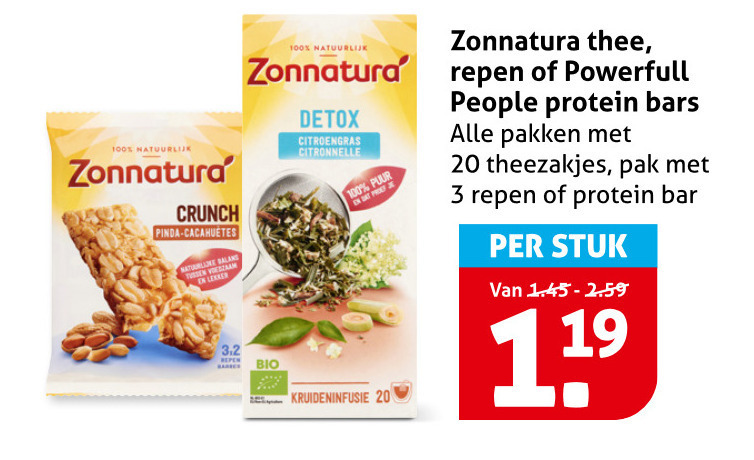 Zonnatura   thee folder aanbieding bij  Hoogvliet - details