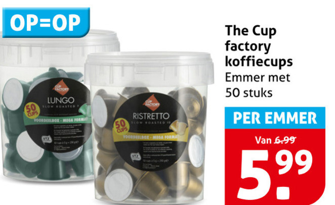The Cup Factory   koffiecups folder aanbieding bij  Hoogvliet - details
