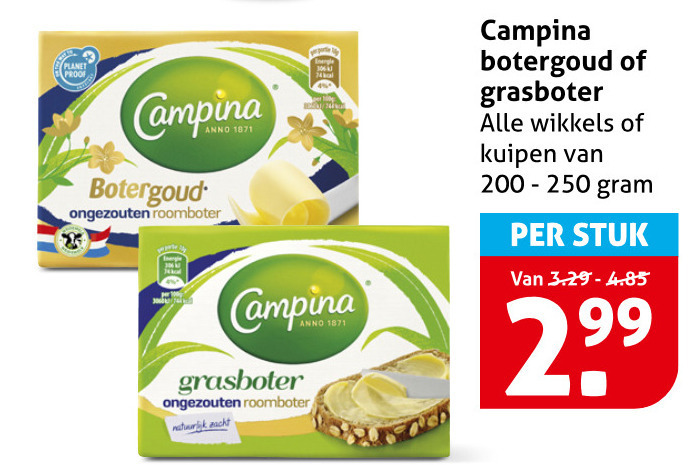 Campina   roomboter folder aanbieding bij  Hoogvliet - details