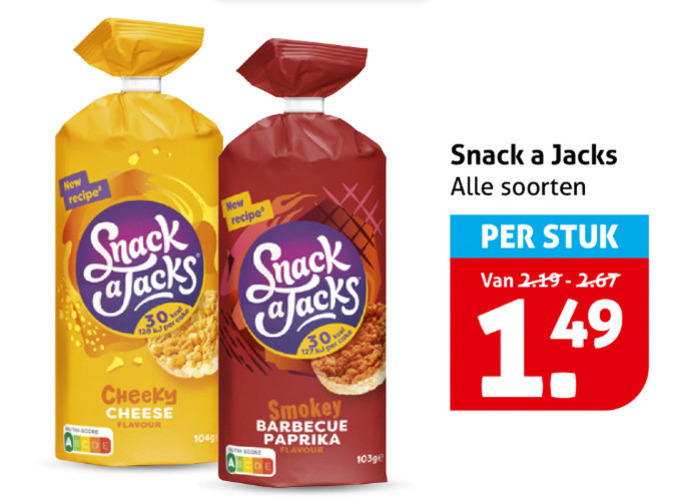 Snack a Jacks   rijstwafels folder aanbieding bij  Hoogvliet - details