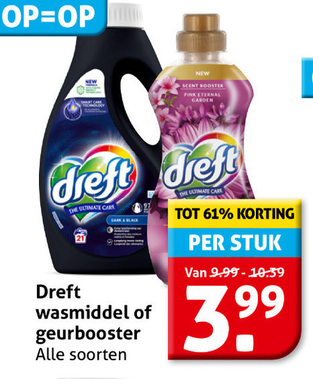 Dreft   wasmiddel folder aanbieding bij  Hoogvliet - details