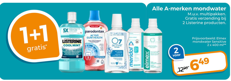 Listerine   mondwater folder aanbieding bij  Trekpleister - details