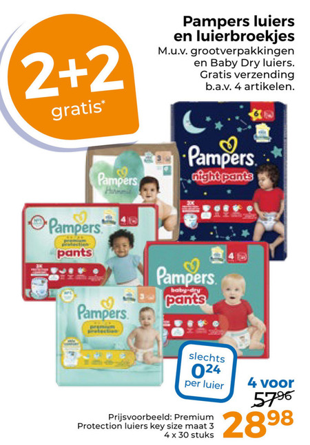 Pampers   luiers, luierbroekjes folder aanbieding bij  Trekpleister - details