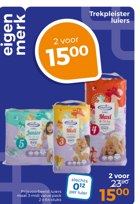 Trekpleister Huismerk   luiers folder aanbieding bij  Trekpleister - details