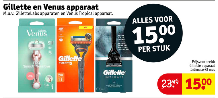 Gillette   heren handscheerapparaat folder aanbieding bij  Kruidvat - details