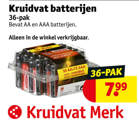 Kruidvat Huismerk   batterij folder aanbieding bij  Kruidvat - details