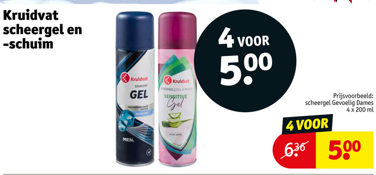 Kruidvat Huismerk   scheerschuim, scheergel folder aanbieding bij  Kruidvat - details