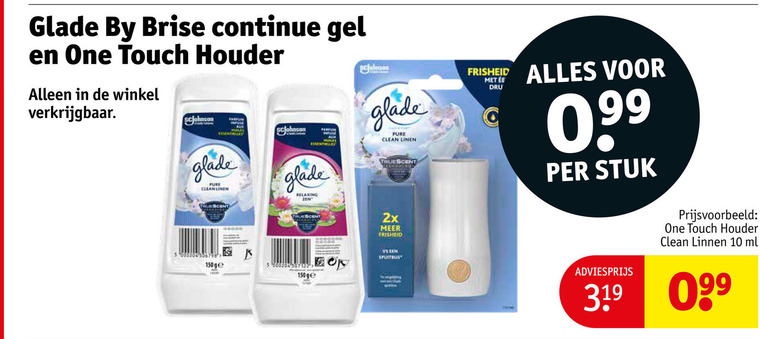 Glade   luchtverfrisser folder aanbieding bij  Kruidvat - details