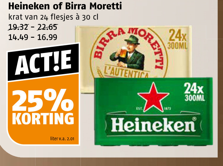 Heineken   krat bier folder aanbieding bij  Poiesz - details