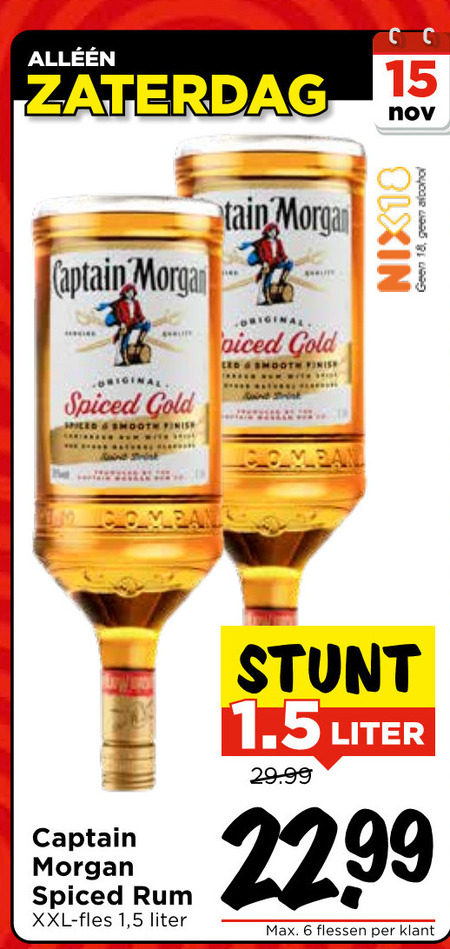 Captain Morgan   rum folder aanbieding bij  Vomar - details