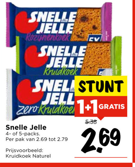 Snelle Jelle   ontbijtkoekreep folder aanbieding bij  Vomar - details
