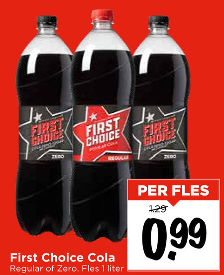 First Choice   cola folder aanbieding bij  Vomar - details