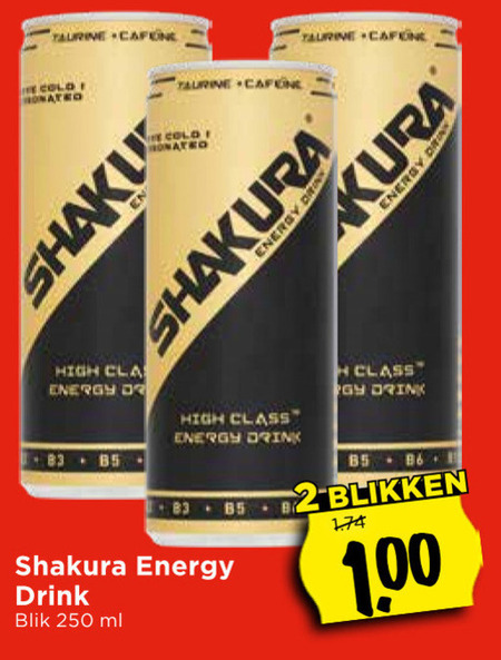 Shakura   energiedrank folder aanbieding bij  Vomar - details