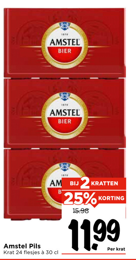 Amstel   krat bier folder aanbieding bij  Vomar - details