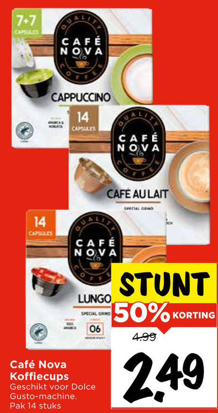 Cafe Nova   dolce gusto capsules folder aanbieding bij  Vomar - details
