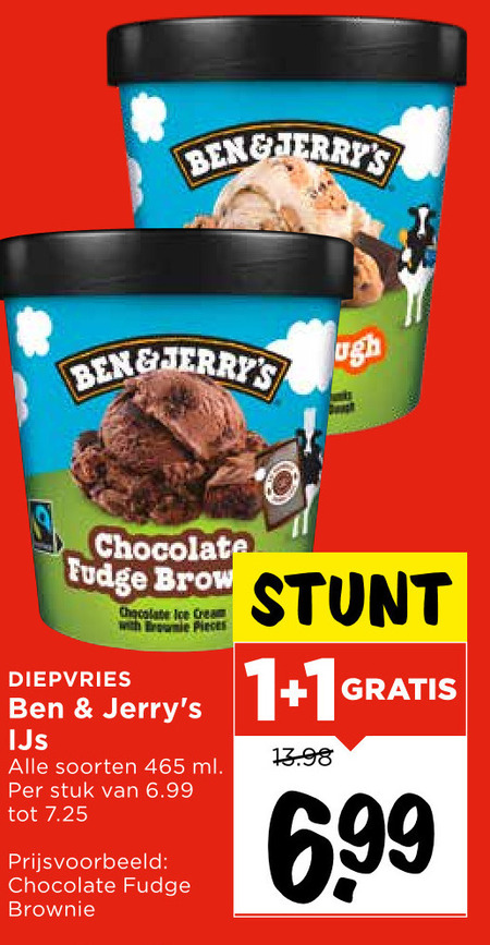 Ben and Jerrys   ijsspecialiteit folder aanbieding bij  Vomar - details