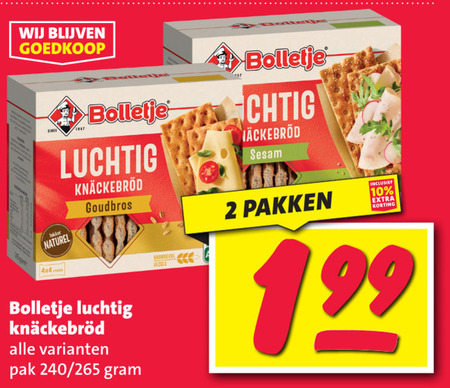 Bolletje   knackebrod folder aanbieding bij  Nettorama - details