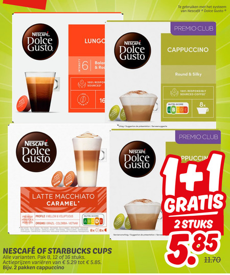 Nescafe   dolce gusto capsules folder aanbieding bij  Dekamarkt - details
