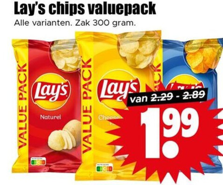 Lays   chips folder aanbieding bij  Dirk - details