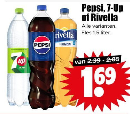 Rivella   cola, frisdrank folder aanbieding bij  Dirk - details